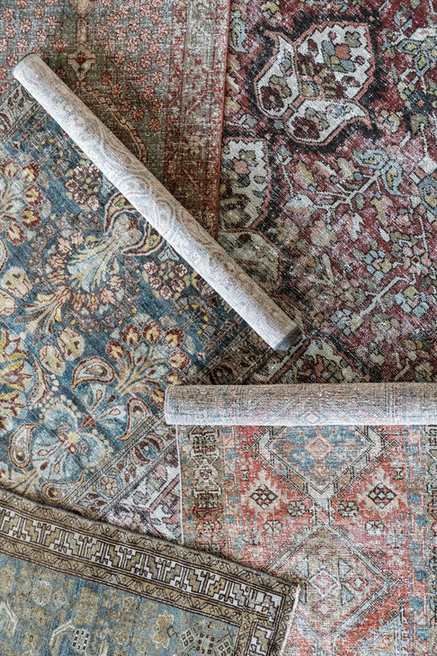 District Loom Vintage Persian Heriz Karaja runner rug Fergus