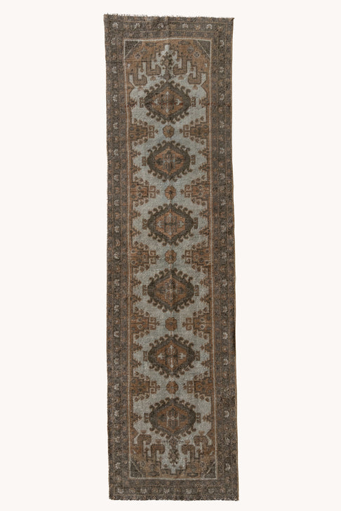 District loom Vintage Bakhtiari Runner Rug Helena