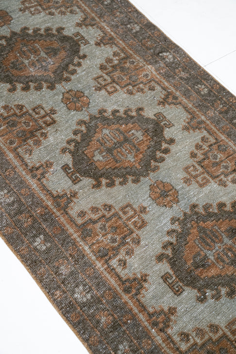 District loom Vintage Bakhtiari Runner Rug Helena