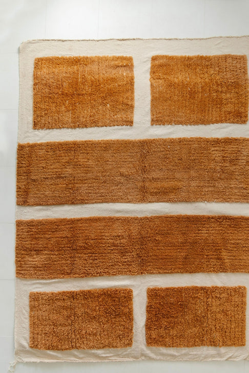 District Loom Modern hand knotted Moroccan Beni Ourain area rug 004 made-to-order