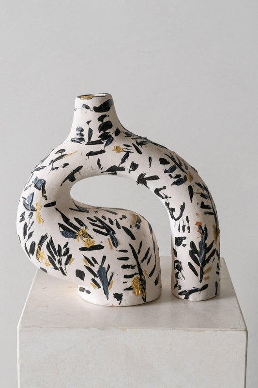 hand painted Clay Pot by Kader Boly at District Loom