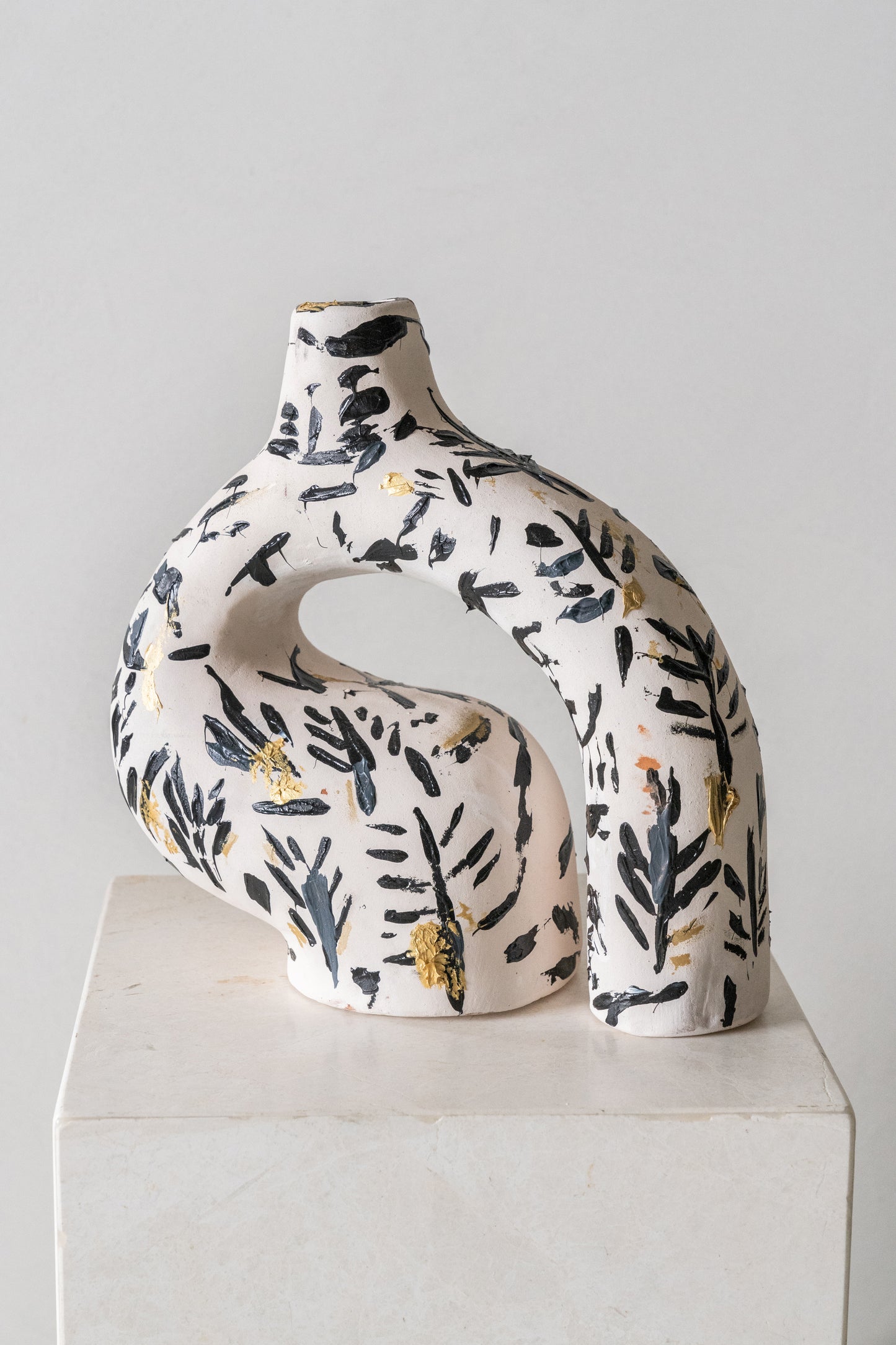 hand painted Clay Pot by Kader Boly at District Loom
