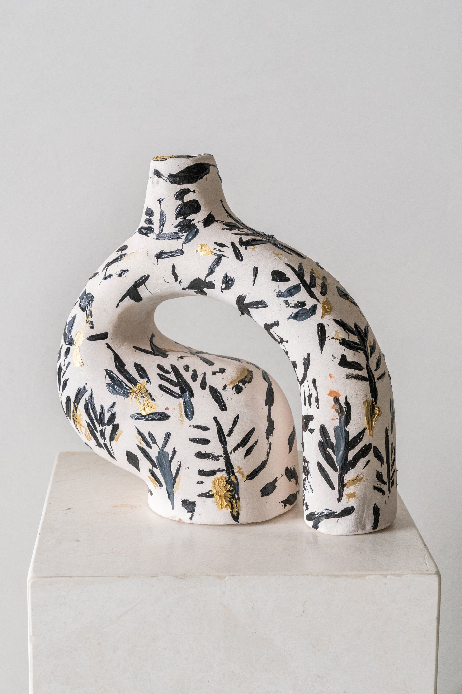 hand painted Clay Pot by Kader Boly at District Loom