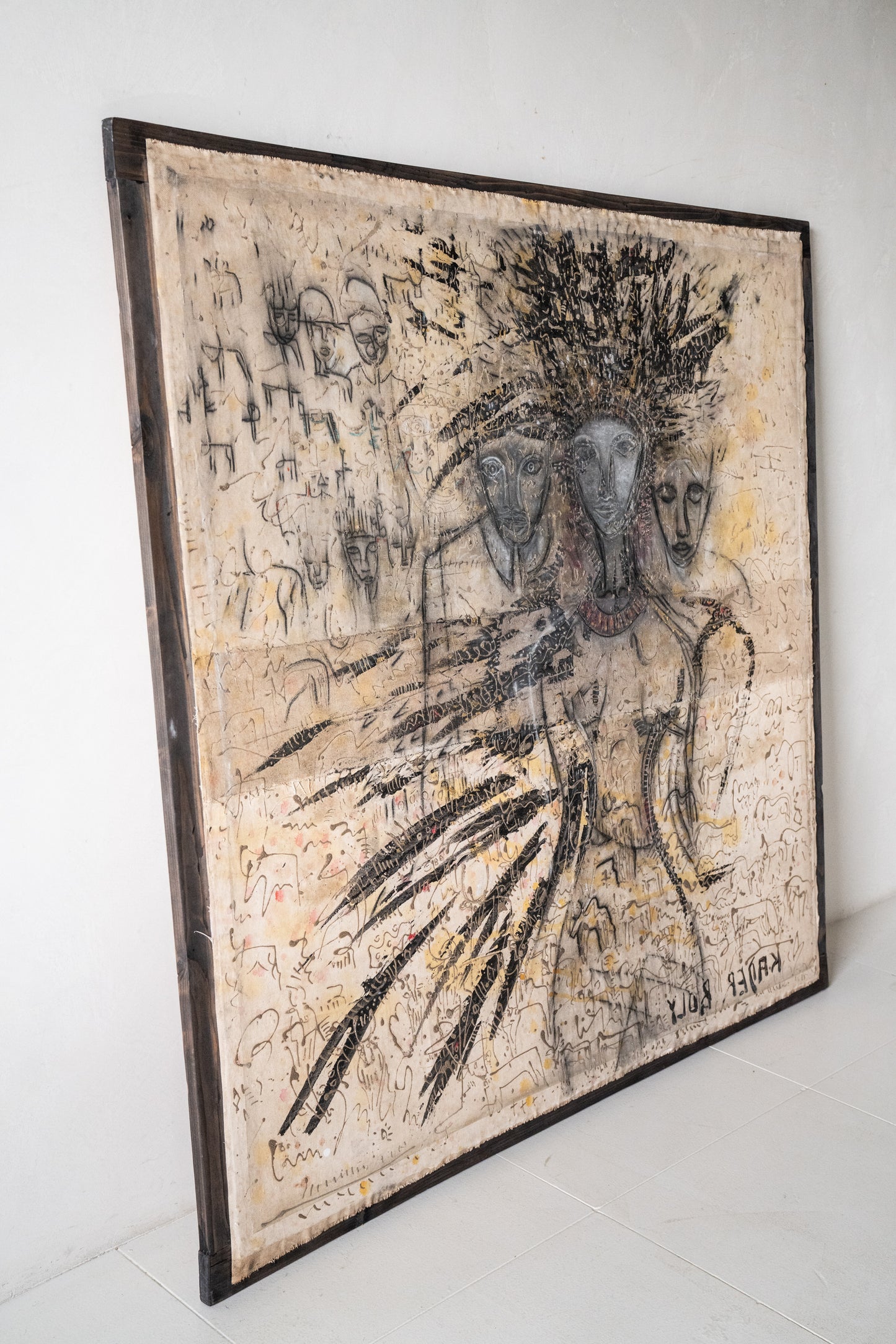 Kader Boly original work 'Both Sides of Us' at District Loom