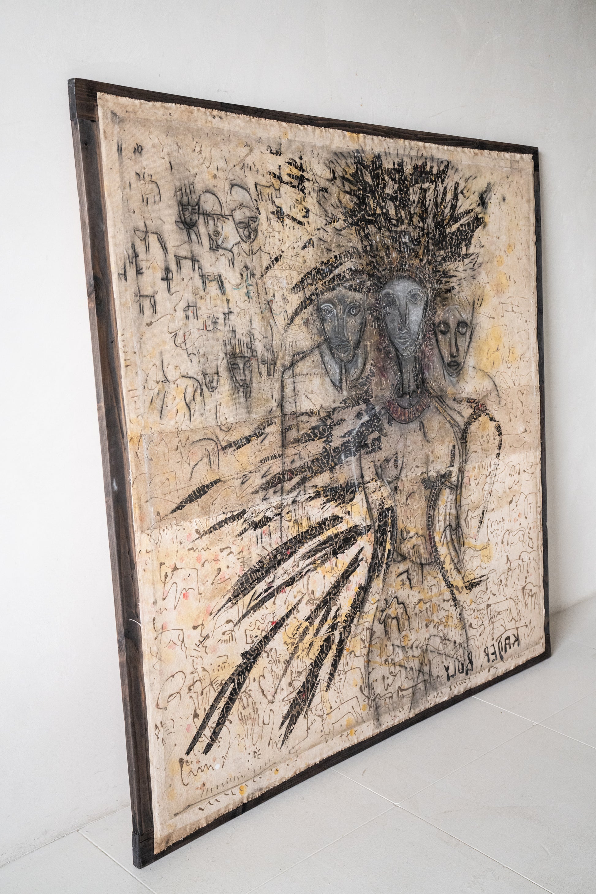 Kader Boly original work 'Both Sides of Us' at District Loom