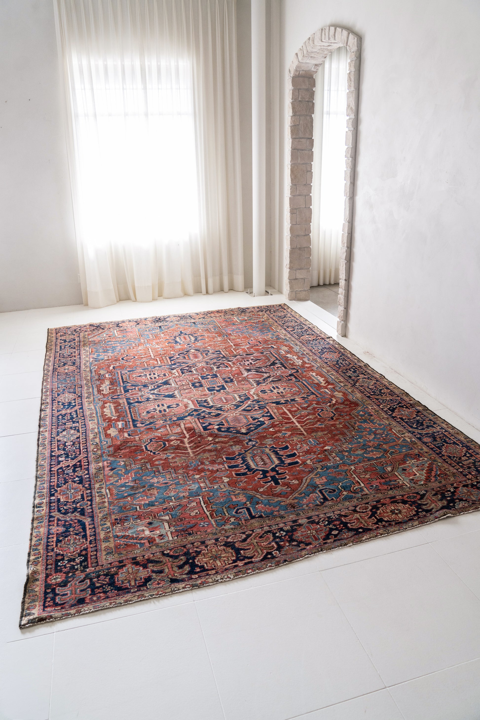 District Loom Vintage Bakhtiari Area Rug Leonora 