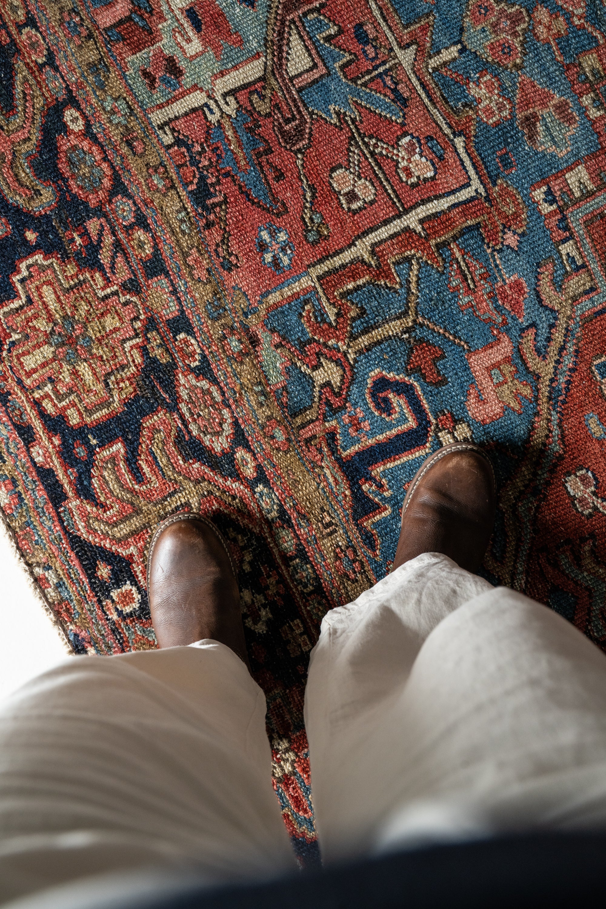 District Loom Vintage Bakhtiari Area Rug Leonora 