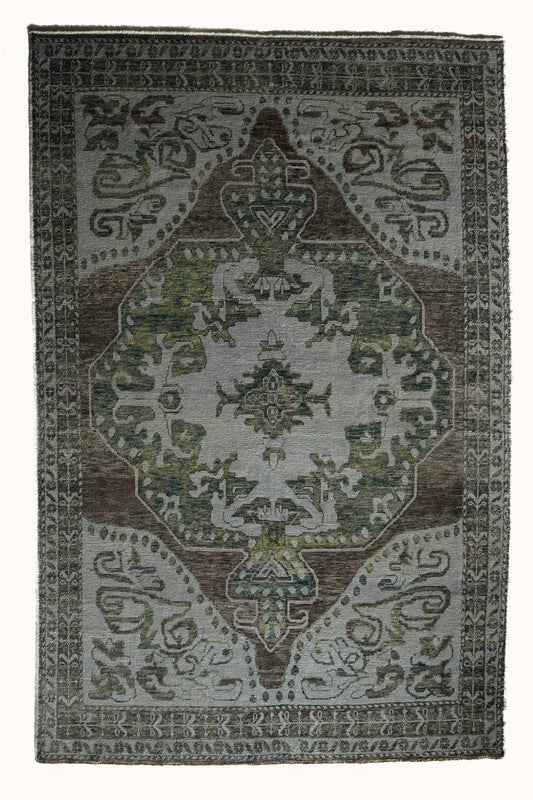 District Loom Vintage Turkish Oushak Area Rug Madison