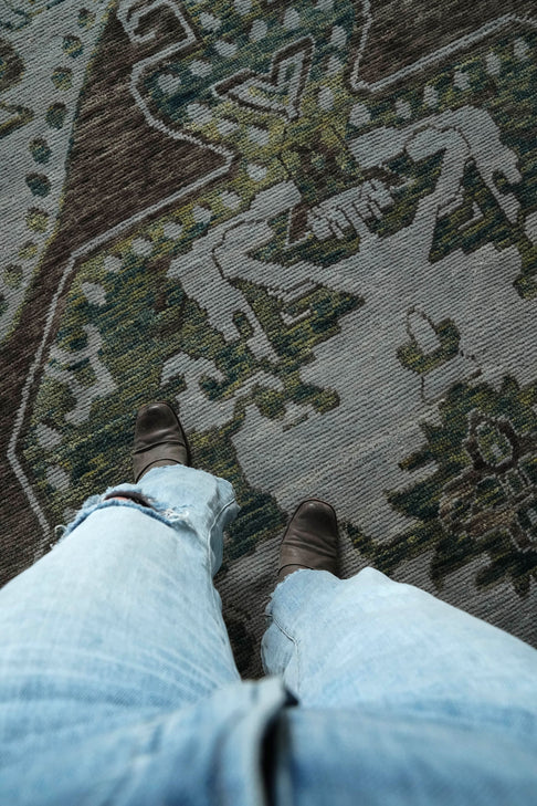 District Loom Vintage Turkish Oushak Area Rug Madison