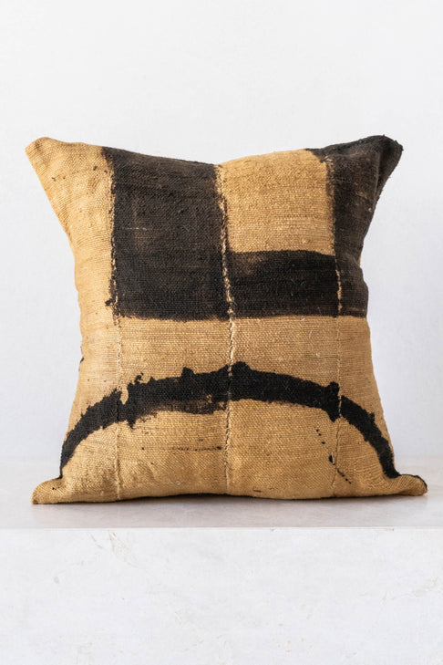 District Loom African Mud Cloth Pillow Cover by artist Kader Boly