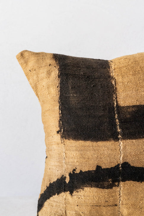 District Loom African Mud Cloth Pillow Cover by artist Kader Boly