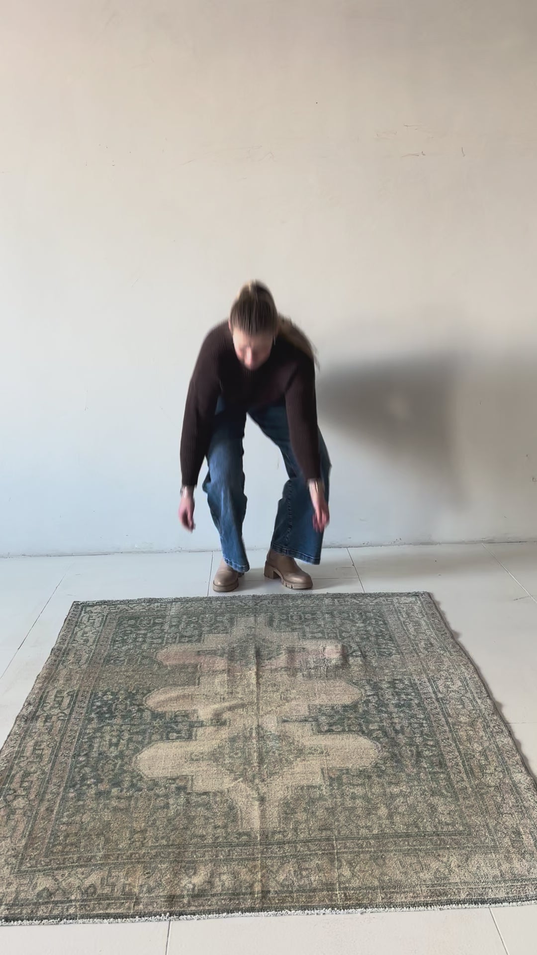 District Loom Vintage Senneh Scatter Rug Addison