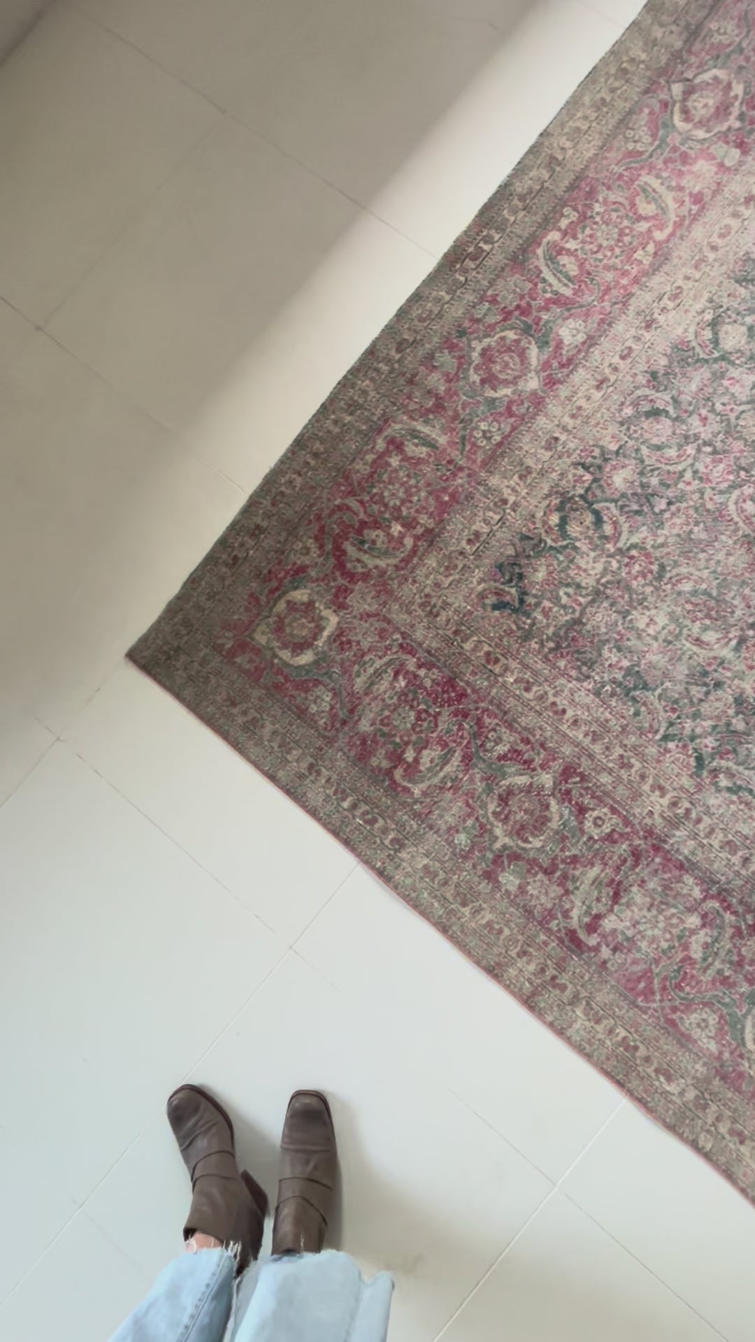 District Loom Vintage Tabriz Area Rug Ellis