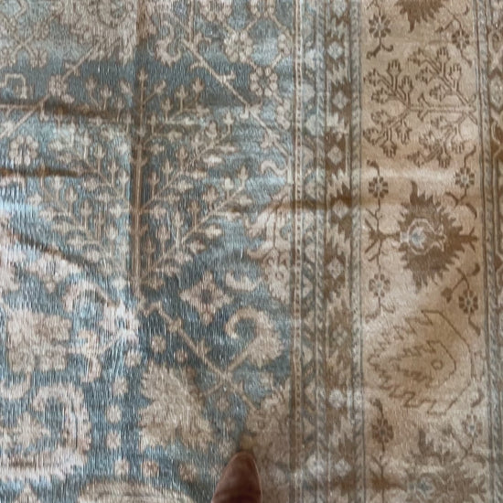 District Loom Antique Indian Agra area rug