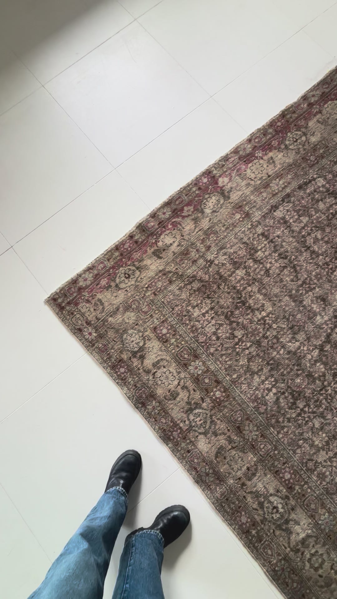 District Loom Vintage Tabriz Area Rug Hathaway 