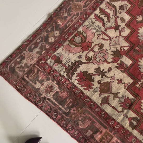 District Loom Vintage Serapi Area Rug Garnet