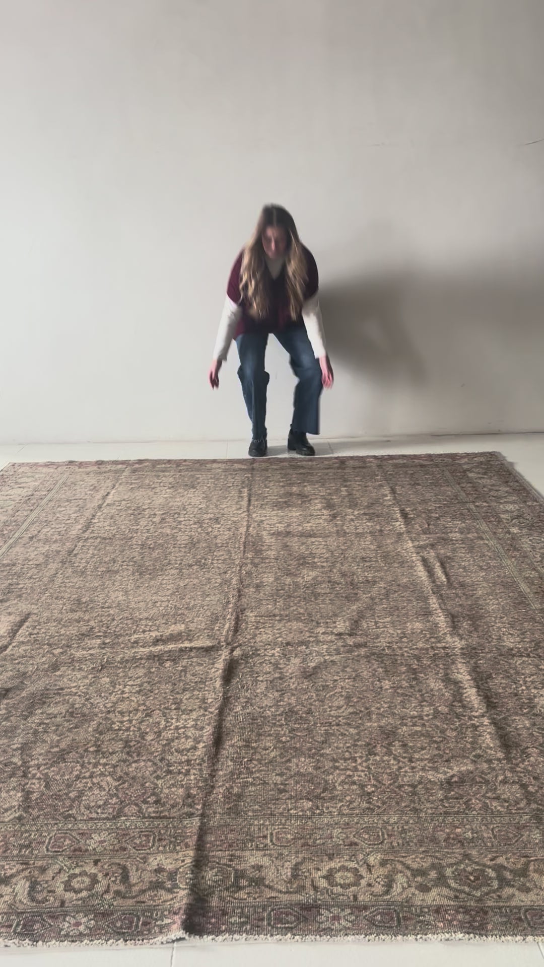 District Loom Vintage Tabriz Area Rug Hathaway 