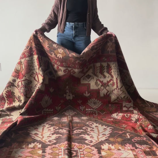 District Loom Vintage Serapi Area Rug Garnet