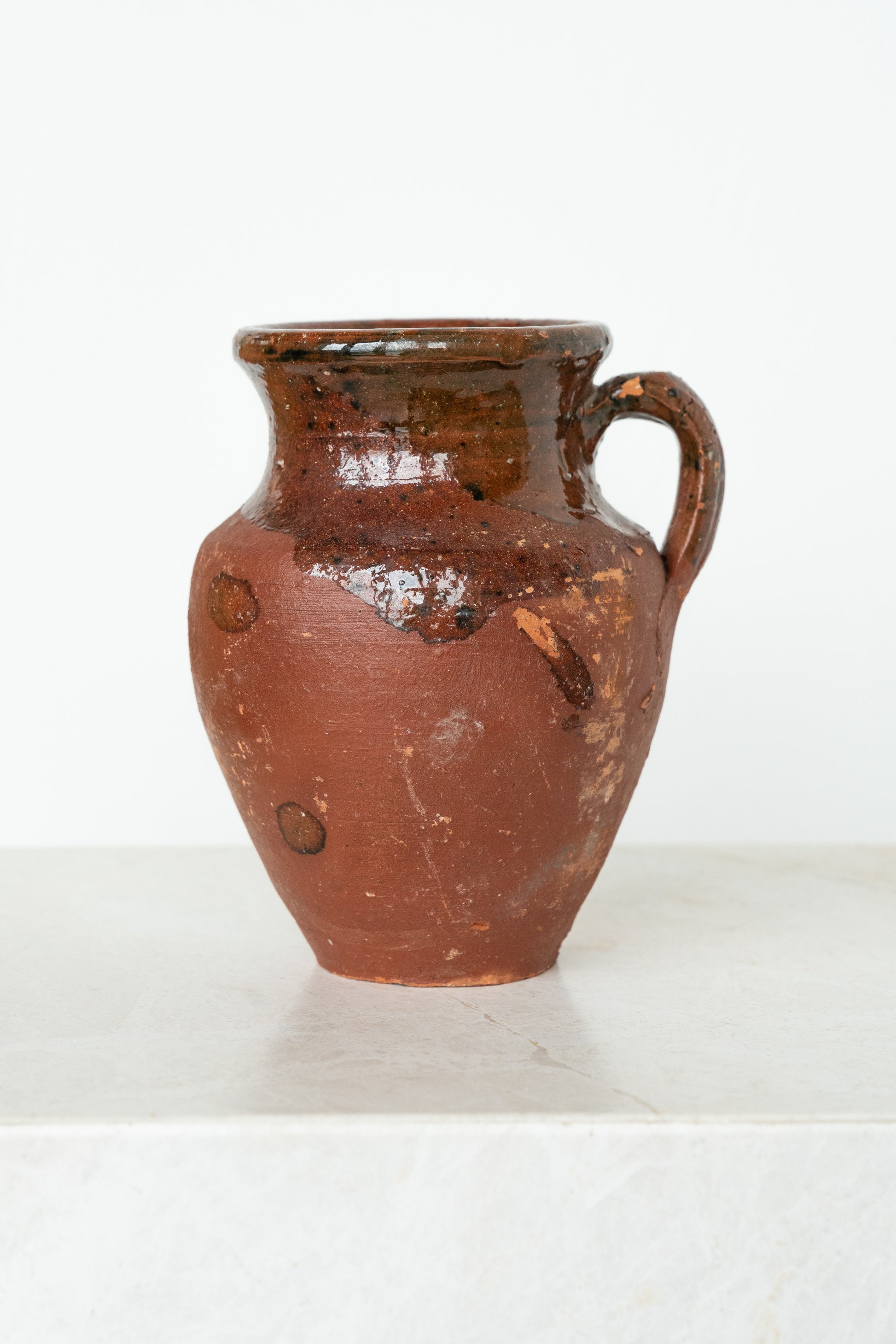 District Loom Red Turkish pot small one handle