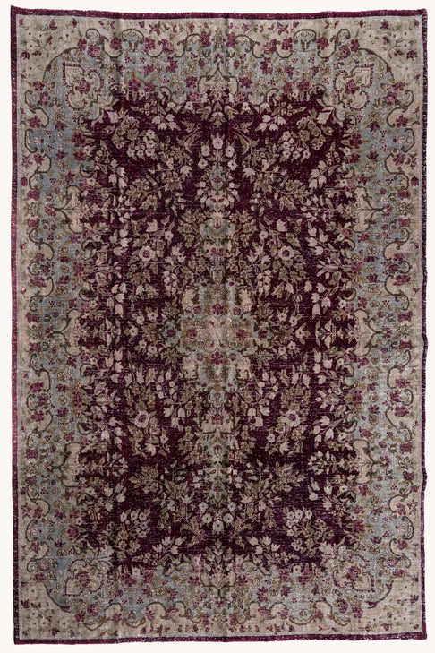 District Loom Vintage Kashan Area Rug Rhone