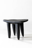 District Loom Large Black African Senufo Stool