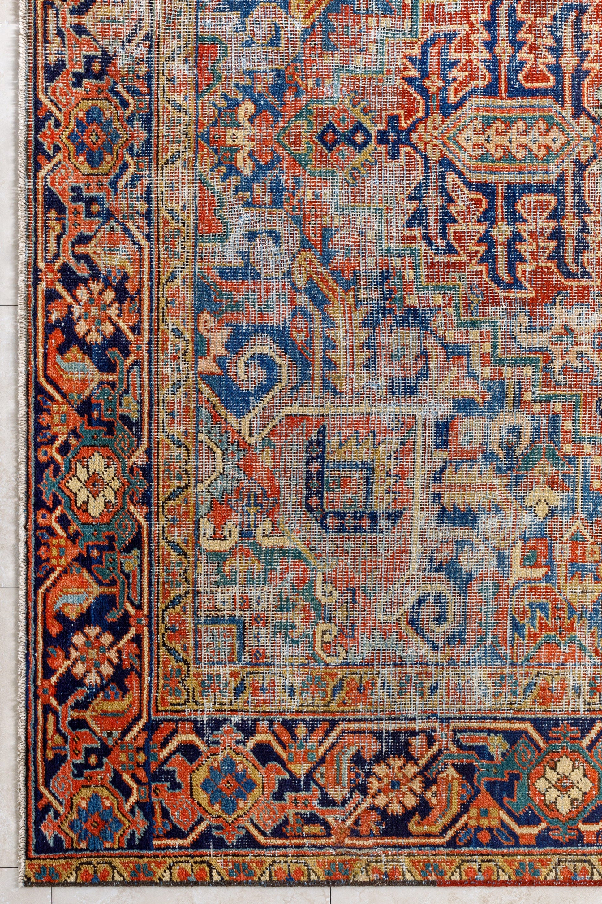 District Loom Antique Persian Heriz area rug Clark