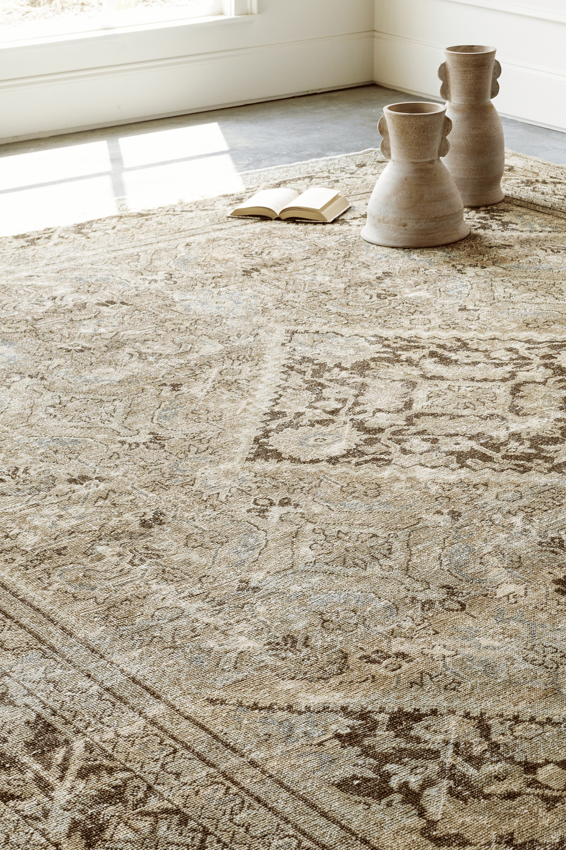 District Loom Antique Persian Mahal area rug Clark