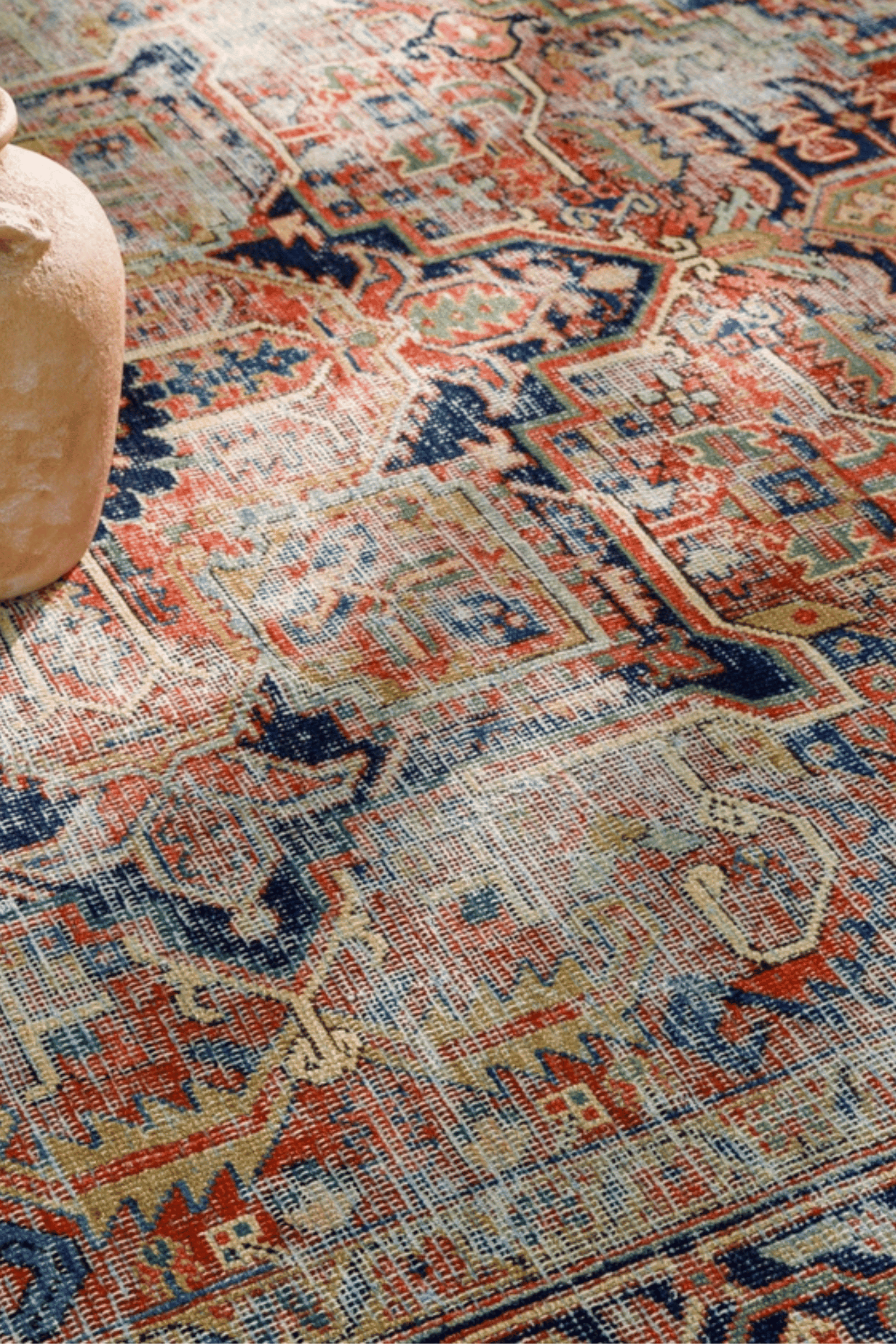 District Loom Antique Persian Heriz area rug Clark
