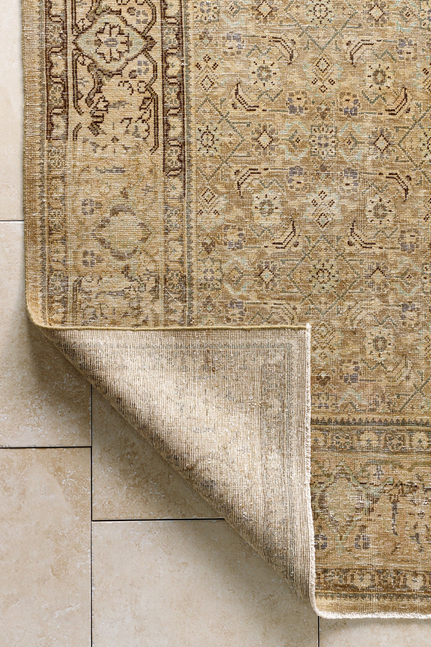 District Loom Semi Antique Persian Tabriz area rug Claude