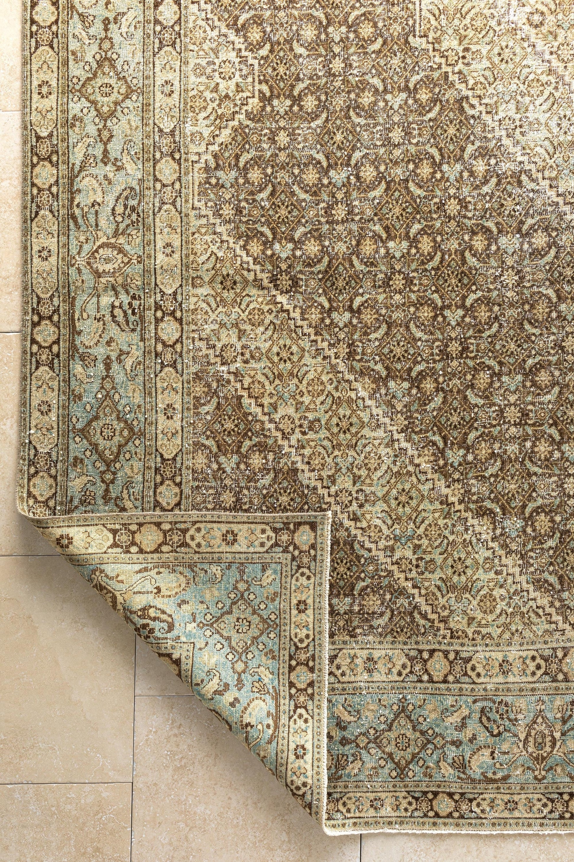 District Loom Vintage Persian Tabriz area rug Keene