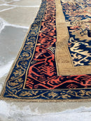 corner of antique rug