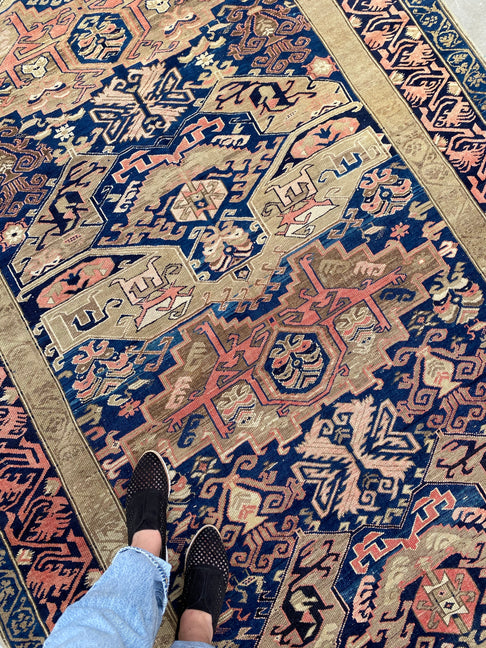 standing on Antique Caucasian Zekhur Kuba